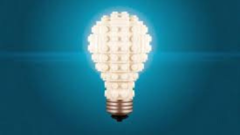 A light bulb, representing open innovation.