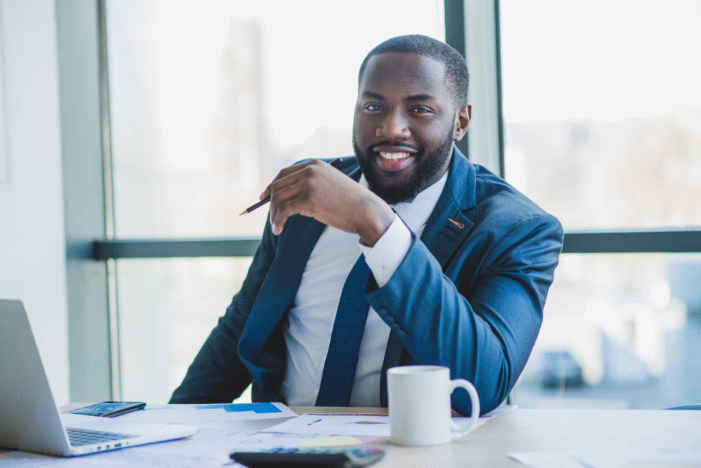 smiling elegant businessman